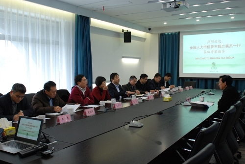 全國人大華僑委王輝忠委員一行蒞臨浙茶集團特種茶中心考察